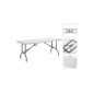 Large folding table 240 cm - buffet table Garden with handle