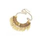 Amonfineshop (TM) gold pendant women from the fashion chain choker chunky bib necklace statement (Jewelry)