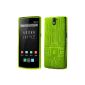 Cruzerlite Bugdroid Circuit TPU Case for the OnePlus One - Retail Packaging - Green (Wireless Phone Accessory)