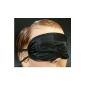 3-W-Hohenlimburg, 0054, 2 pieces sleep masks, eye mask eye mask blindfold in black, very soft fabric, with rubber bands (Personal Care)