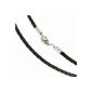 Imppac Textile - textile necklace cord with lobster, black color, size 50cm - 925 for men and women - SML8150 (Jewelry)