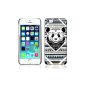 Case Captain Black Hard Cover Skin Case Apple iPhone 5 / 5S / Cool Aztec Pattern & Panda / (Electronics)