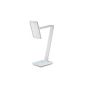TaoTronics 10W LED desk lamp with touch panel, super large LED array and continuous dimming, USB port for charging of smartphones, White
