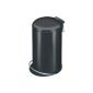 Hailo 0516-510 Design pedal waste bin TOPdesign 16, black (Misc.)