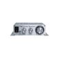 Lepai - Audio mini Hi-Fi stereo amplifier Class T + food - light and small, suitable for car boat bike bicycle - silver (Electronics)