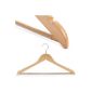 30 coat hangers from quality wood with non-slip trouser bar width 45 cm Hangerworld (household goods)