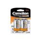 Camelion - Set of 2 Batteries Rechargeable NiMH Mono D 10000 mAh 1.2V (Accessory)