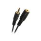 APM Extension Player 3.5mm Stereo Male / Female 5M Gold (Electronics)
