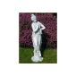 Sculpture antique woman height 68 cm Statue of concrete gray patina