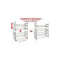 Stackable and extendable shoe rack for up to 24 pairs of shoes on 4 levels