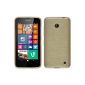 Silicone Case for Nokia Lumia 630 - Brushed gold - Cover PhoneNatic ​​Hard Case (Electronics)