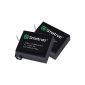 Replacement battery Smatree® (2-Pack) for GoPro Hero 4 (Electronics)