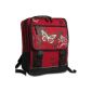 FABRIZIO backpack school backpack schoolbag Red BUTTERFLY (Luggage)