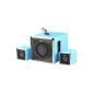 Musicman BT-X3 2.1 SoundStation Bluetooth speakers (27 watts RMS) Blue (Electronics)