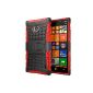 Nokia Lumia 930 Case PROTEKTOR 16/32/64 GB (3G / WiFi / 4G / LTE) black with red stand - Soft Silicone protective case with stand Nokia 930 - Price discovery accessories pouch XEPTIO box (Electronics)