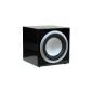 Pure Acoustics powered subwoofer SLW 12 black piano lacquer (Electronics)