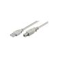 Wentronic USB cable (A male to B male) gray 5m (option)