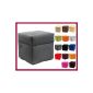 Pouf storage box cube ALICANTE BOX 40cm / 40cm W079 Grey 08