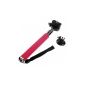 TARION® extendable telescopic monopod Perche self portrait + tripod adapter for GoPro HD Hero 2, 3 4 and other HERO cameras (Red) (Sports)