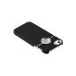 © AC-Diffusion - Iphone 5 and 5S - Rear protection clip - Black satin and chrome decor - Apple Logo apparent - Screen protection film available (Electronics)
