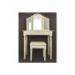 Dressing table dressing table dressing table Cottage antique look in antique white with stool