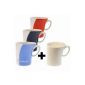 Senseo Design Porcelain Cup, 170ml, different colors, 3 cups + 1 cup given (household goods)