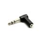 3.5mm jack socket angled to 6.35 mm stereo jack plug adapter law (electronics)