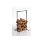 CLP exclusive stainless steel firewood rack Sidone, stainless & robust, up to 6 sizes selectable silver 60x150