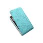 New!  Cover / Case PU Leather for Nokia Lumia 520 - Pattern In Sequins - Bling Glitter - Blue (Wireless Phone Accessory)