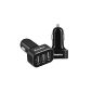 [Aktualisierste Version] EasyAcc® 3 USB 33W 6.6A car charger aluminum panel with smart charging options Higher output Compact Design Car Charger Car Charger Car Charger for iPhone iPad Samsung Galaxy Asus Huawei Android Smartphones Tablet Pc Gopro Bluetooth Speaker MP3 MP4 Power Bank - Black (Wireless Phone Accessory)