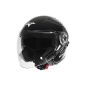 Motorcycle jet helmet head protection (selectable size) in black including sun visor and protective pouch ECE approved motorcycle helmet (Automotive)