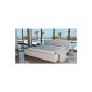Leather Bed Bed Frame Design Leather beds Double beds model in white 140x200, poster beds with mattress included -. Nature-friendly beds No. MB-006-14-01-BF