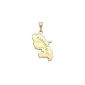 So Chic Jewelry - Pendant Martinique Island map Guilded (Jewellery)