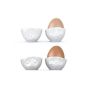 Fifty Eight eggcup SET, Set of 4 kissing, dreamy, och please and delicious, TV mugs, novelty (household goods)