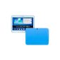 Invero® Samsung Galaxy Tab 10.1 Inch 3 GT-P5200 GT-P5210 Silicone Gel TPU Case with Screen Protector Film (Blau / Blue)