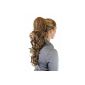 TIG ME UP - hairpiece / Plait / Ponytail voluminous curly very long 60 cm + new carrying system: Mini butterfly clip, plug Combs & Elastic Light Brown WK08-14 (Personal Care)