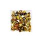 Mix glass beads 6-28 mm golden topaz