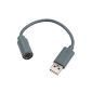 TRIXES Breakaway USB Cable Lead for Xbox 360 Wired Controller