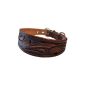 2-TECH soft cowhide Whippet collar in brown with ornaments for a neck circumference of 29 cm to 33 cm (Misc.)