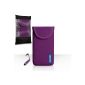 BlackBerry Z30 Case Purple Neoprene pouch envelope with Case Flex logo and mini stylus pen (Wireless Phone Accessory)