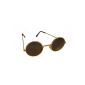 Sunglasses Glasses rimmed glasses frame * gold * 60s 70s Hippie Flower Lennon (Textiles)