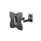 Ricoo ® Monitor holder Monitor holder R02-22 arm wall TV Wall Mount Swivel Tilt LCD LED wall holder for PC monitor and TV with 33 - 84cm (13 '- 33') VESA / hole spacing max.  200x200 universally suitable for all TV and monitor manufacturers *** Wall distance only 68 mm *** (Electronics)