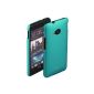 New: ROCK premium hard shell Hard Protective Case Cover Cell Phone Case for HTC ONE smartphone in turquoise matt (Naked Series) (Electronics)