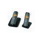 Siemens Gigaset AS280 Duo Cordless DECT telephone with additional handset and illuminated graphic display, black (Electronics)