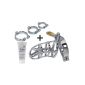 Cock Cage + ring set (incl. All 3 cock rings), Chastity belt for men, metal penis cage Chastity for him (Chastity, Chastity clamp) incl. Lubricant (Personal Care)