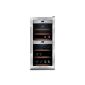 CASO WineMaster 24 Design wine refrigerator for up to 24 bottles (up to 310 mm height), two temperature zones 5-22 ° C, energy class A (Misc.)