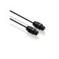 PerfectHD Toslink cable optical connector plug, 2.2mm diameter - 0.5 meters - 1 piece (electronics)
