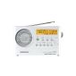 Sangean - PR-D4 - Portable Radio - PLL tuner - AM / FM - 10 stations - 840 g - Silver / White (Electronics)