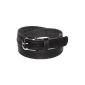 Leather Belt 3cm wide black!  About length to 180 cm (Textiles)