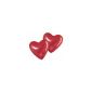50 great heart balloons, red